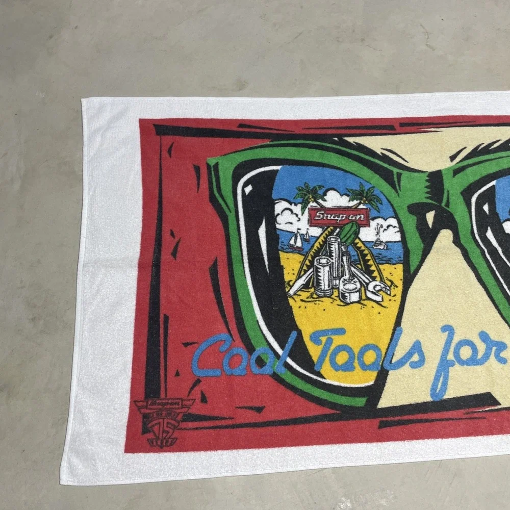 Vintage SNAP ON TOOLS 75th Year Cool Tools For Hot Times Beach Towel 60
